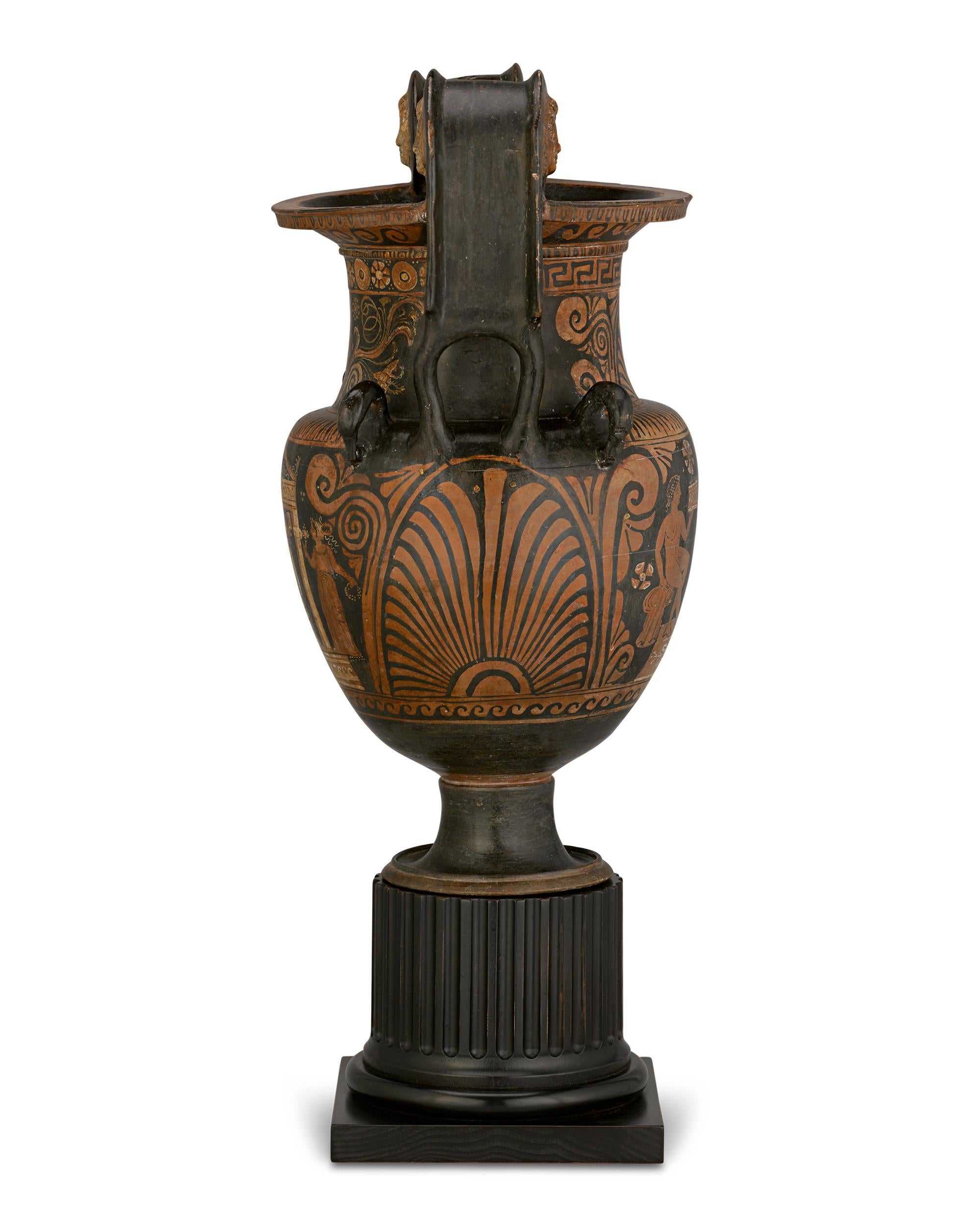 Ceramic Apulian Red-Figure Volute Krater For Sale