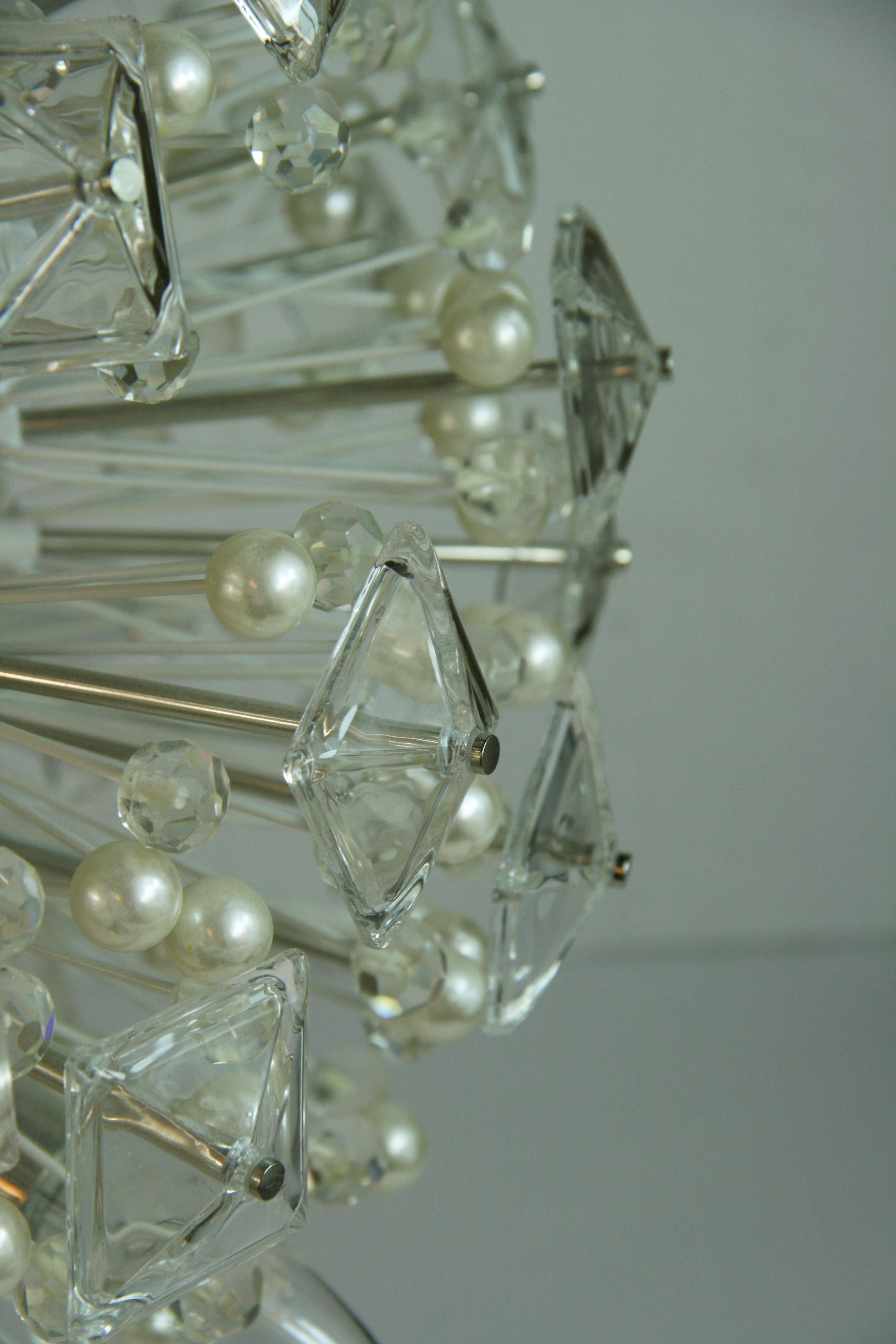 A Sputnike Crystal Prisims and Ball Chandelier Designed by Kate Spade 2012 For Sale 9