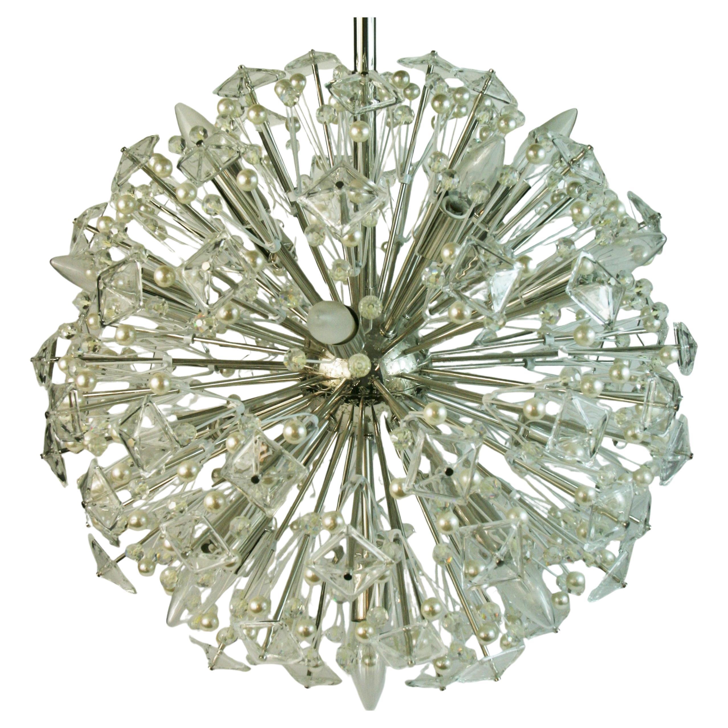 A Sputnike Crystal Prisims and Ball Chandelier Designed by Kate Spade 2012