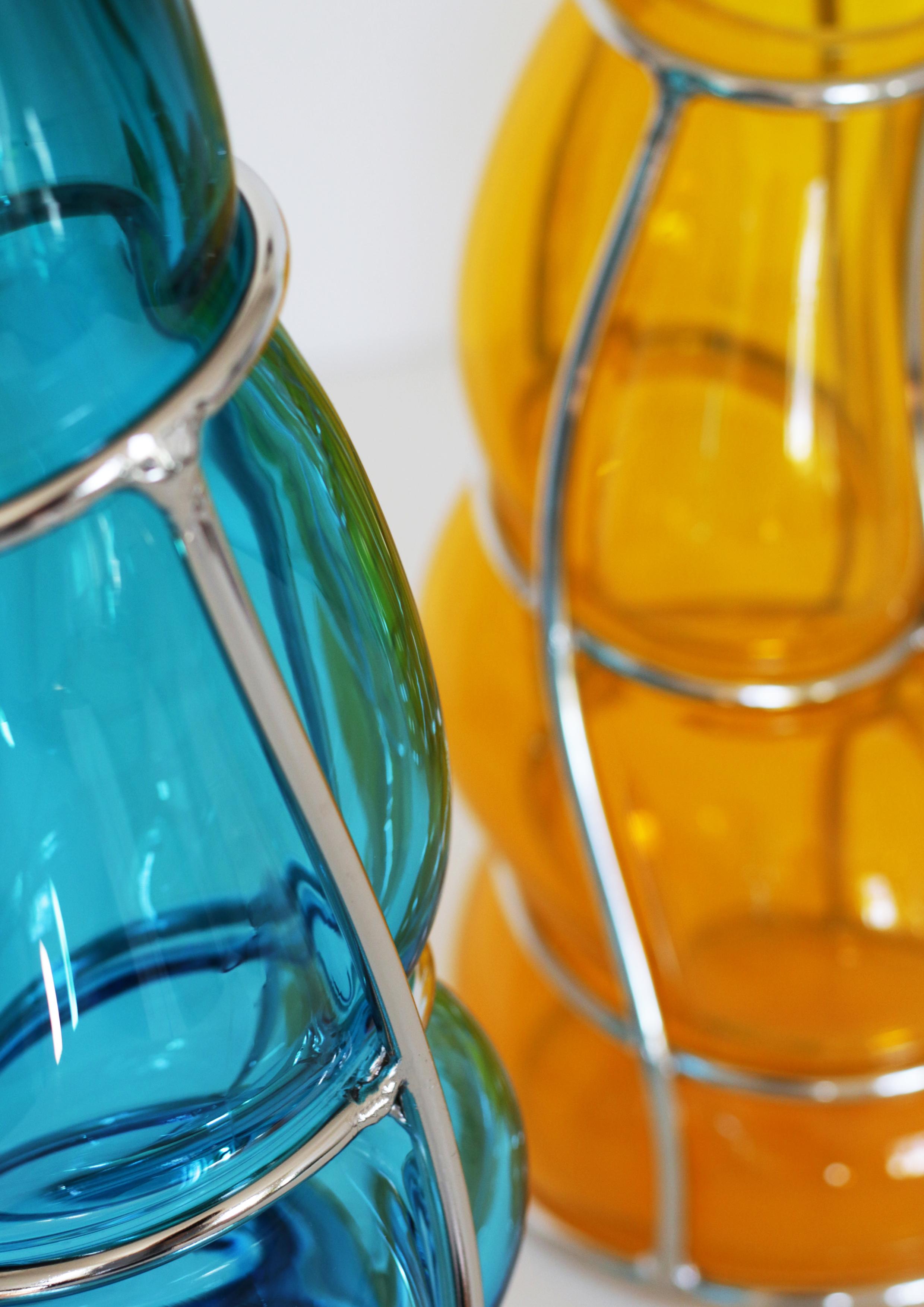 Postmoderno Vaso scultura Aqcuamare Babà di Alice Crepaldi in vendita