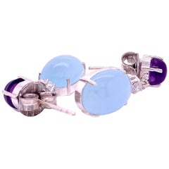 Aqua and Amethyst Love at First Sight Earrings