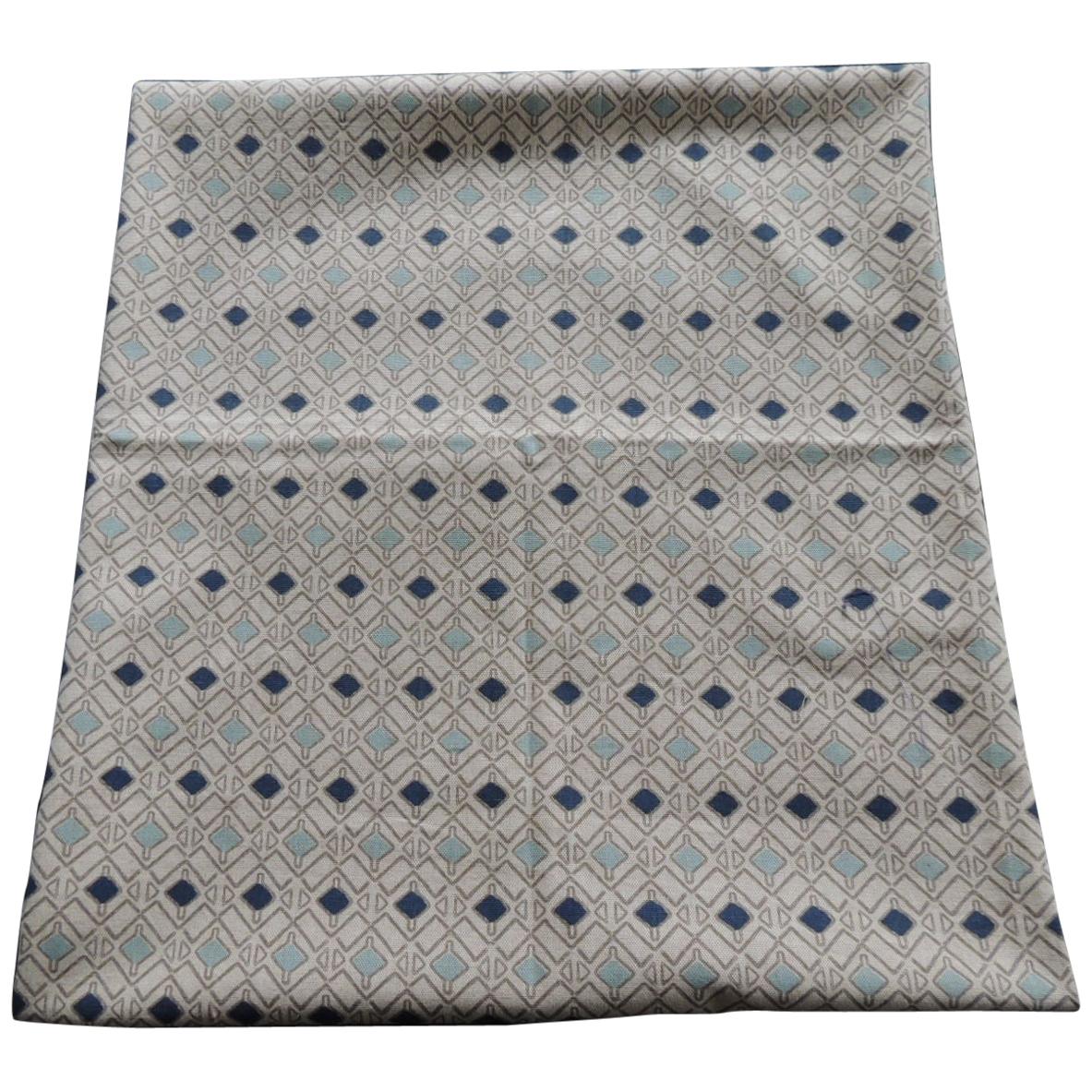 Aqua and Green Diamond Pattern Fabric Fragment For Sale