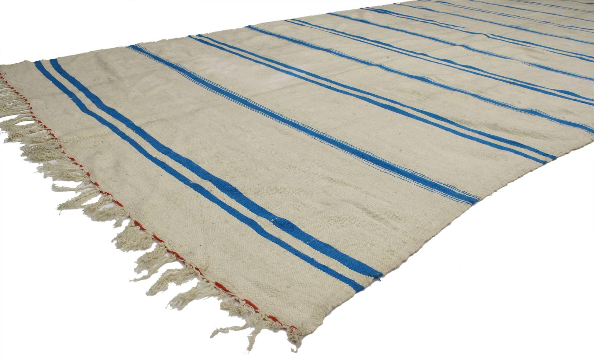 aqua striped rug
