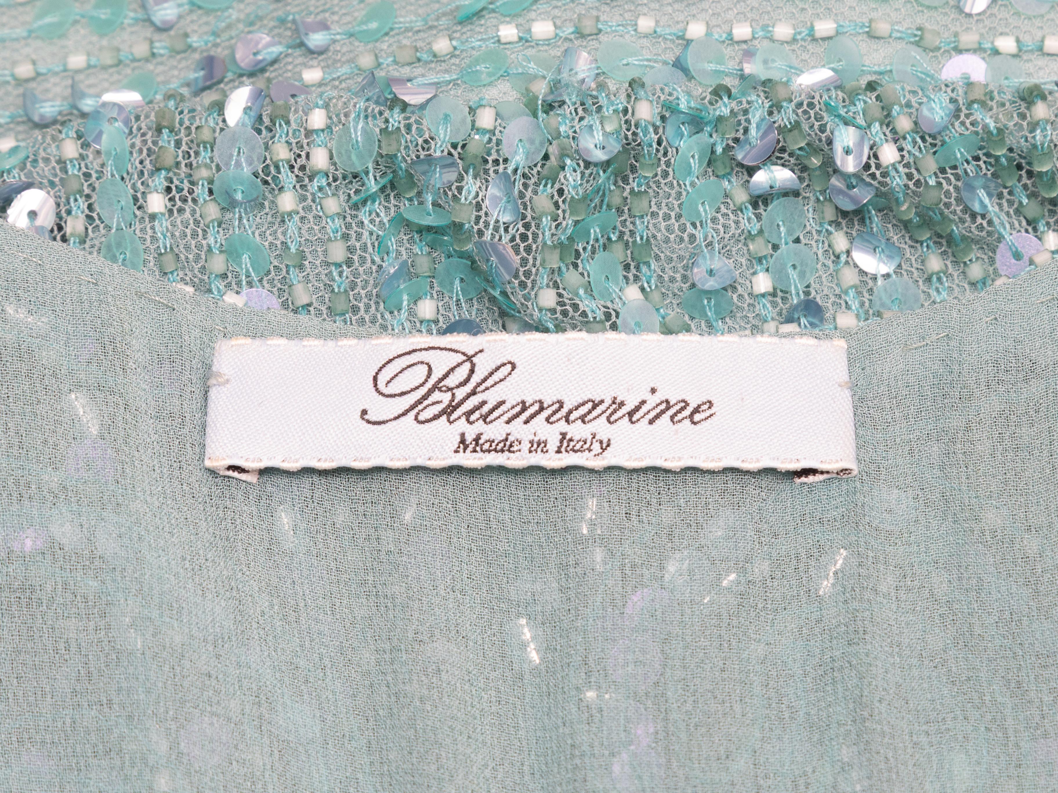 Aqua Blumarine Verschönertes ärmelloses Top Größe IT 44 Damen im Angebot