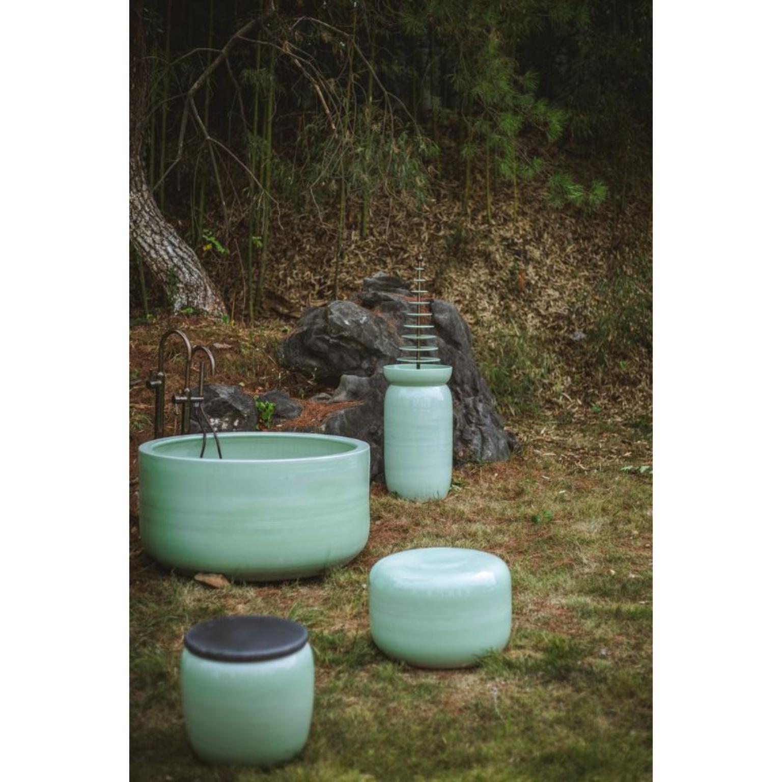 Contemporary Aqua Botanica Washbasin by WL Ceramics For Sale