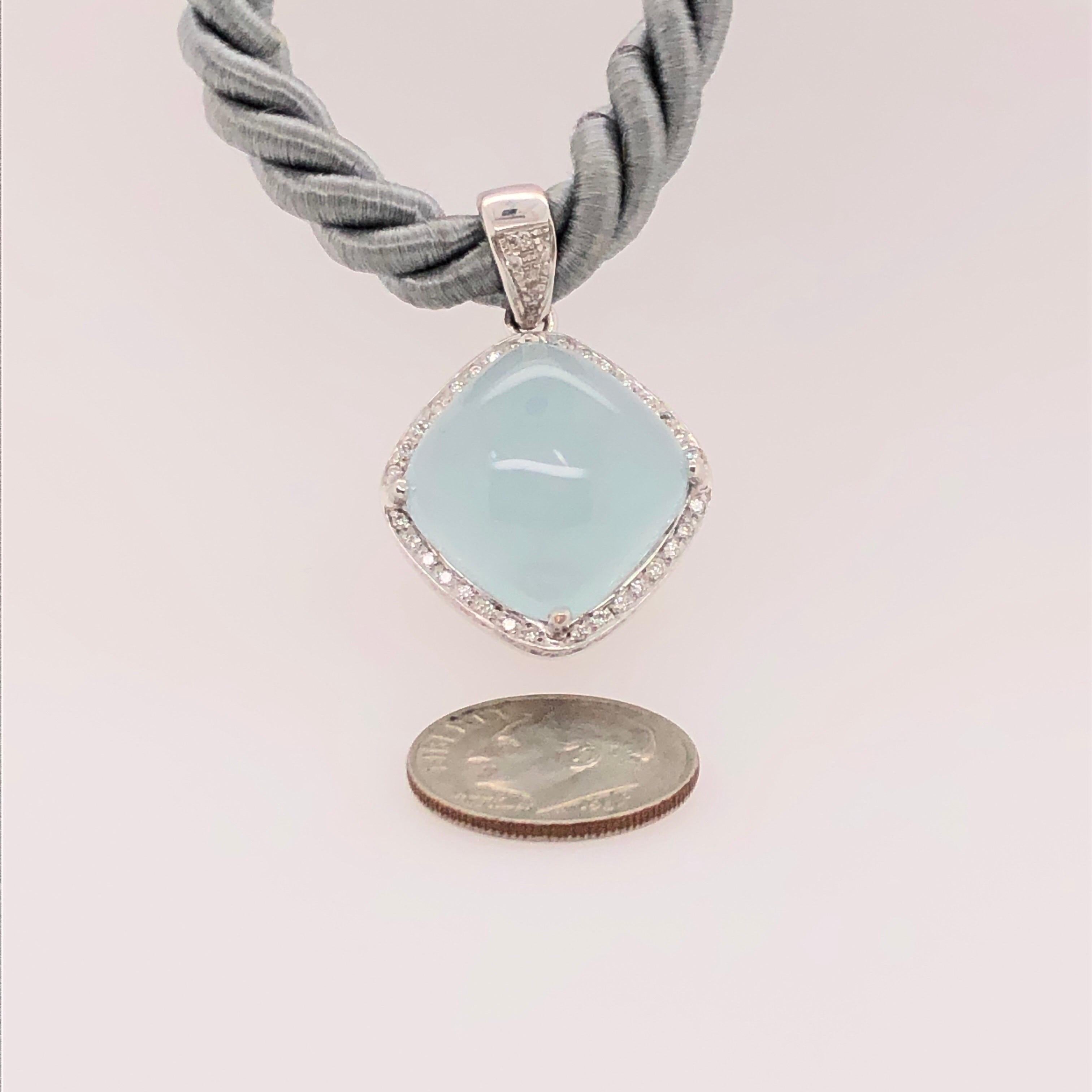 aqua pendant necklace