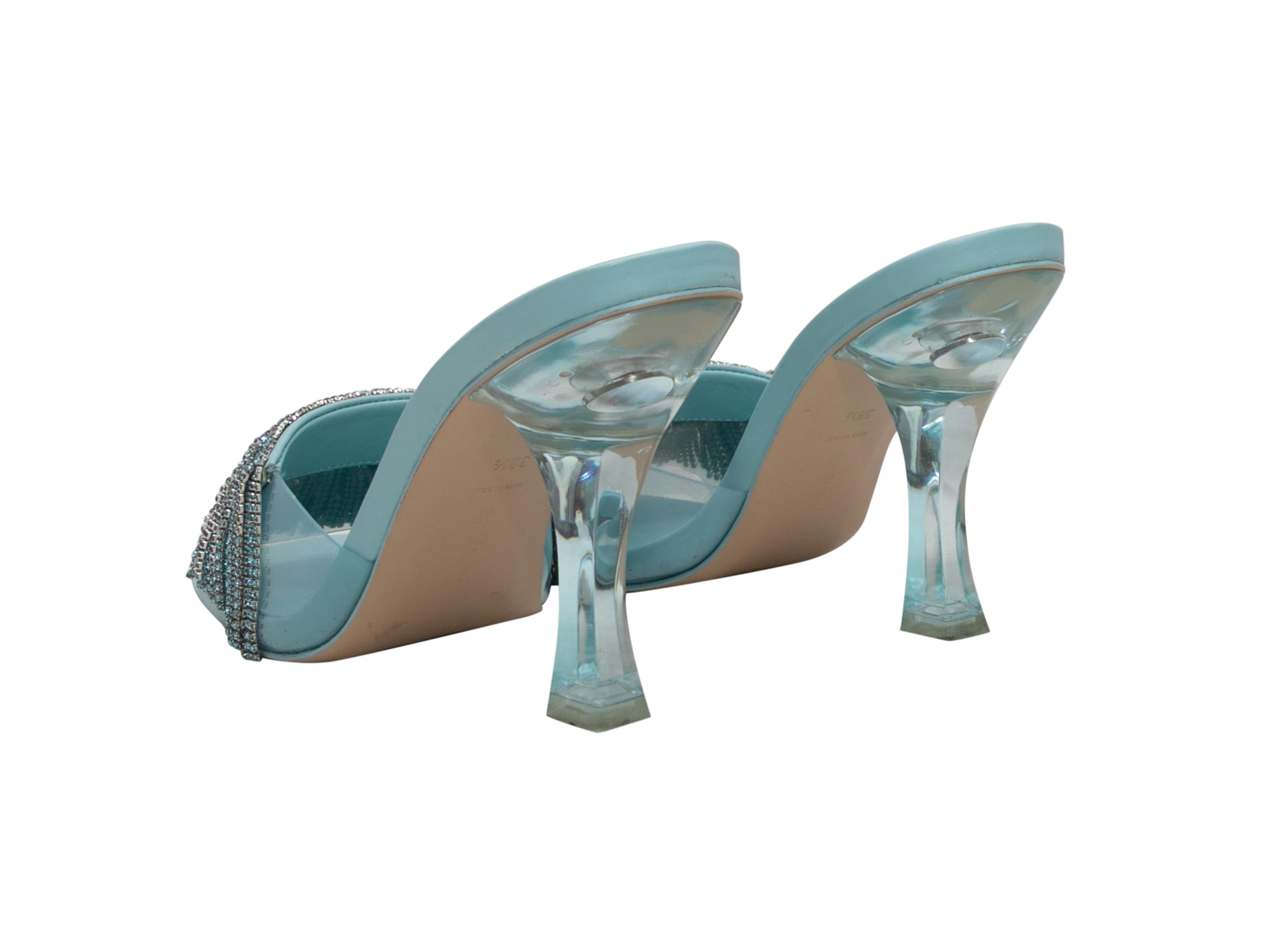 Sandalias de tacón con flecos de cristal Aqua Cult Gaia Lana Talla 38.5 en Bueno estado para la venta en New York, NY
