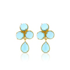 Boucles d'oreilles Aqua - Bleu aigue-marine