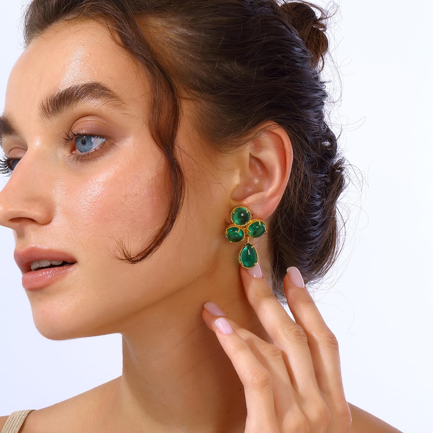 * Unique Design: The Aqua Earrings capture the essence of fluid elegance, featuring a refined, cascading design inspired by the movement of water. Adorned with carefully selected natural stones, they bring a touch of effortless sophistication to any