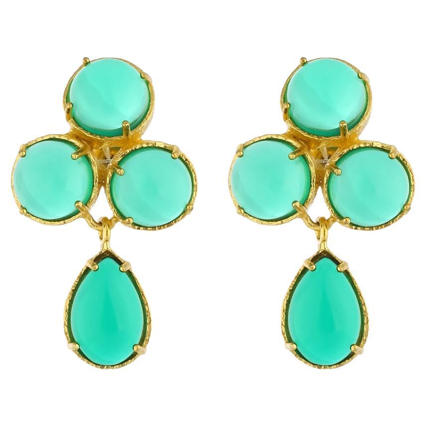Aqua Earrings - Green For Sale