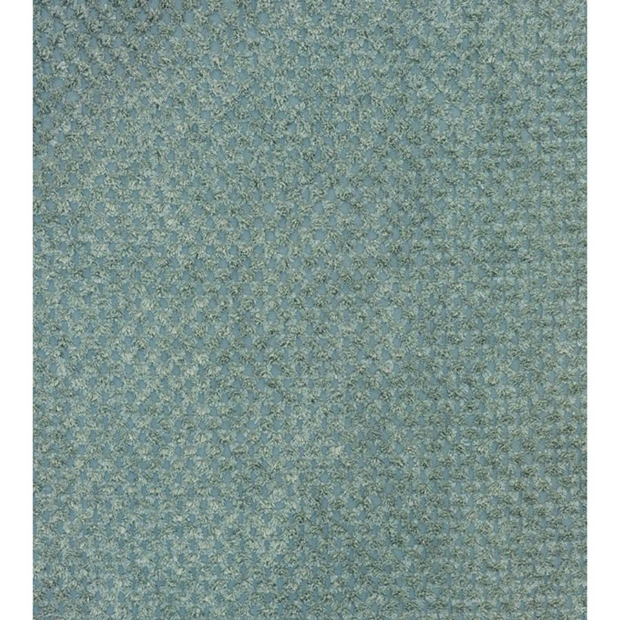 American Aqua Fabric Square Pouf For Sale