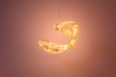 Aqua Fossil Light IV Ceiling Lamp in Alabaster by Amarist Studio