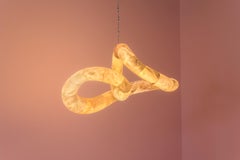 Aqua Fossil Light V Ceiling Lamp in Alabaster by Amarist Studio