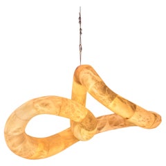 Aqua Fossil Light V Ceiling Lamp in Alabaster by Amarist Studio Aqua Fossil Light V Ceiling Lamp in Alabaster by Amarist Studio