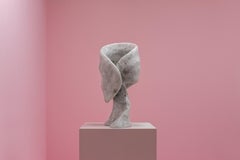 Aqua Fossil Sculptural Table Light in Alabaster & Resin by Amarist Studio