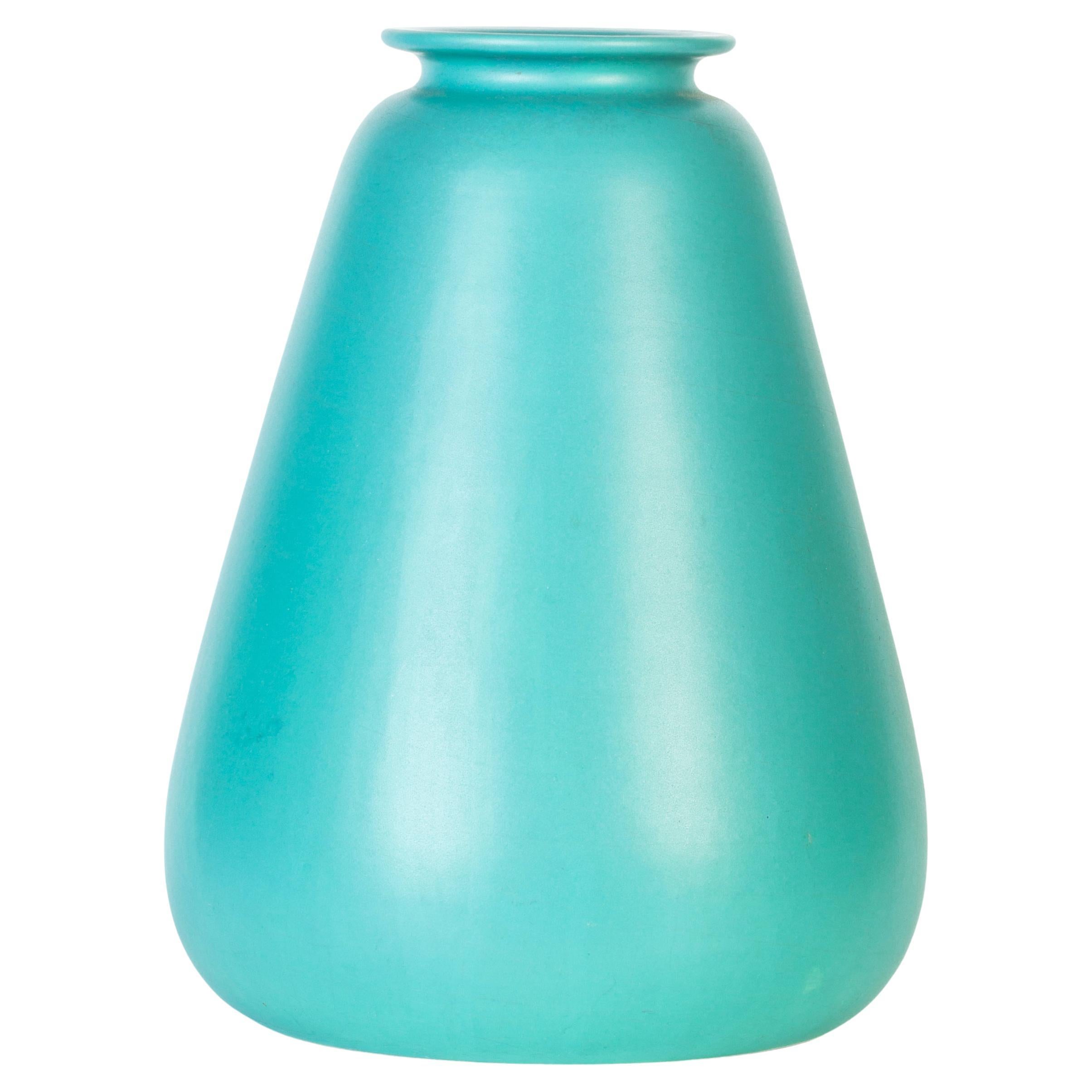 Aqua Green Ceramic Vase by Ceramiche Nove, Italy, 1950s