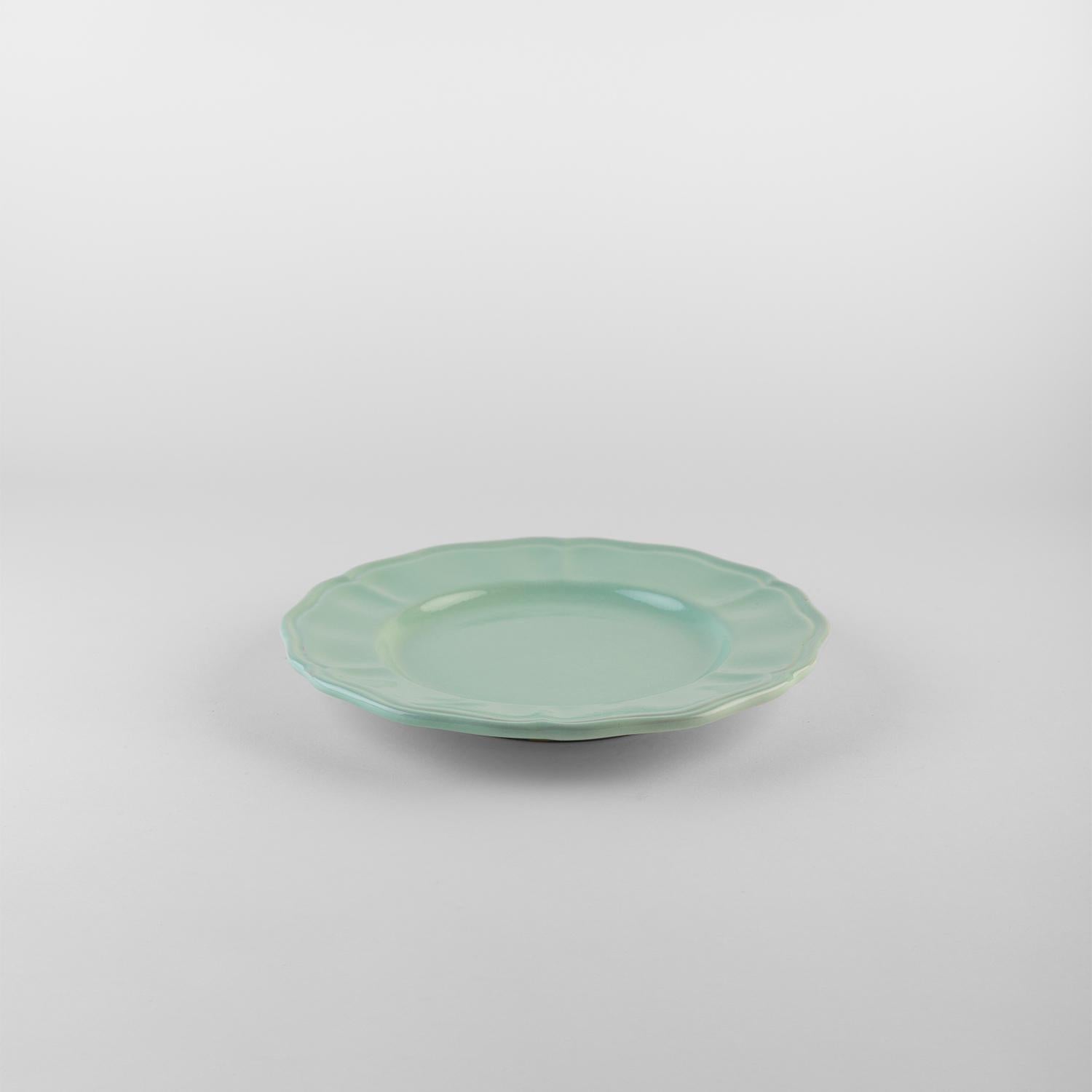 Platos hondos verde agua: Sopa, soporte, plato auxiliar para 4. Hecho a mano en Italia 2024 Italiano en venta