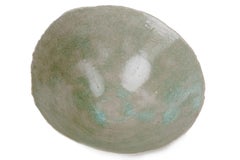 Aqua Handmade Ceramic Big Flare Bowl, Nathalie Sonnet