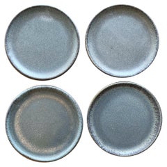 Aqua Handmade Organic Modern Dessert Plates, Set of 4