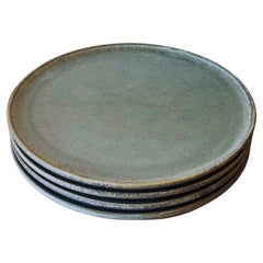 Aqua Handmade Organic Modern Dinner Plates, Set of 4