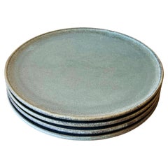 Aqua Handmade Organic Modern Dinner Plates, Set of 4