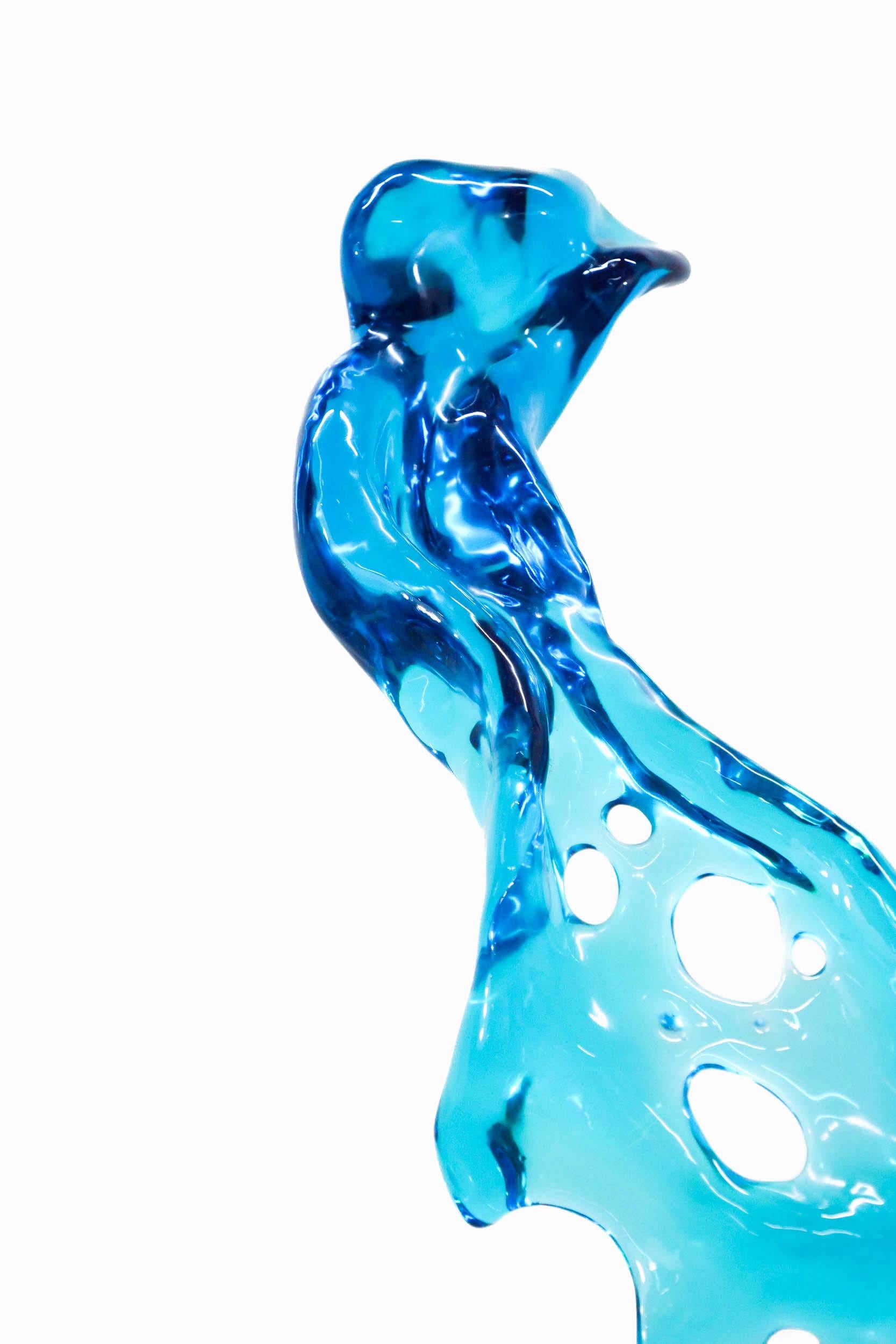 Sculpture en résine bleue transparente Aqua Lucis Neuf - En vente à San Jose del Cabo, BCS