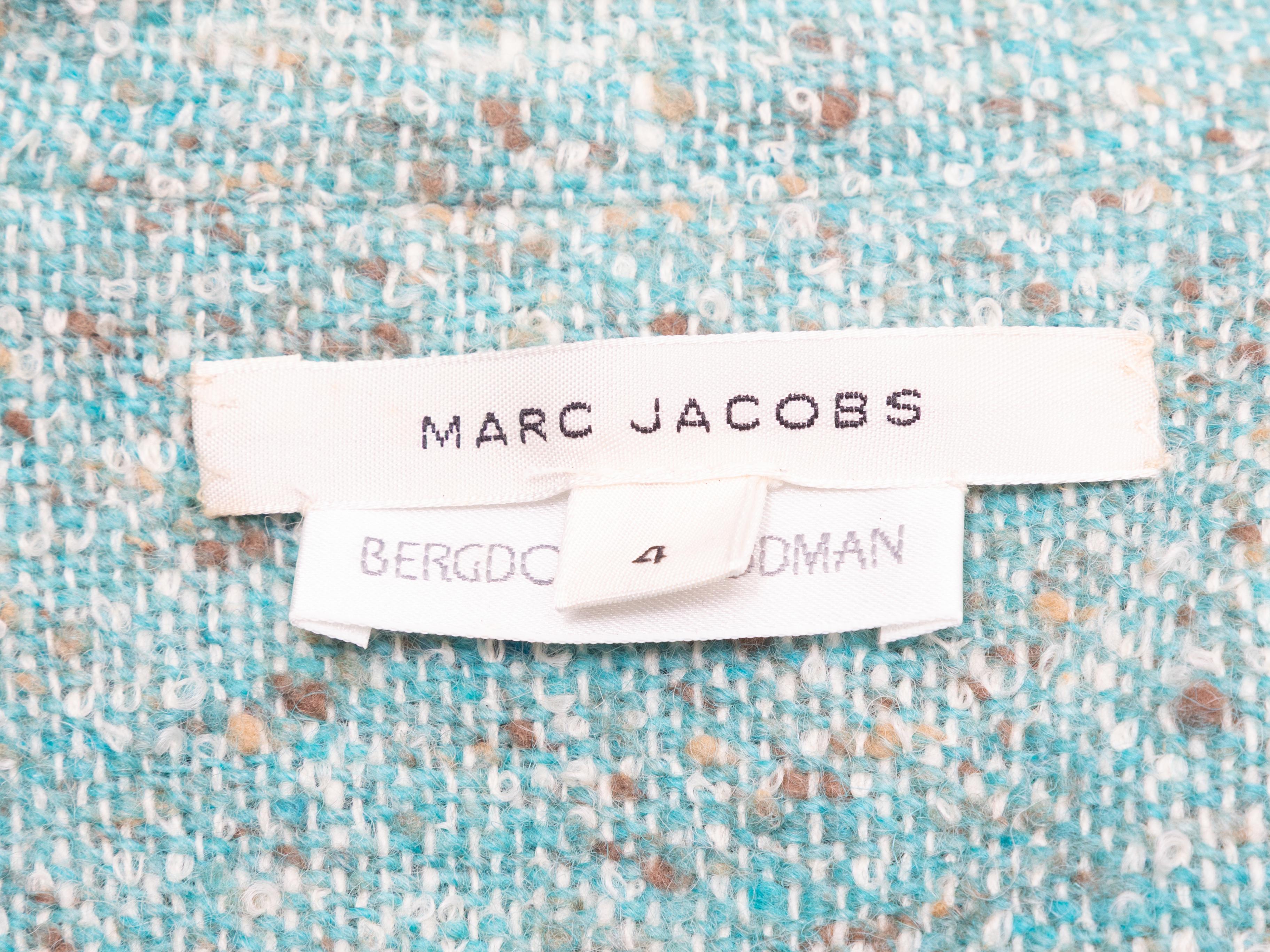 Aqua Marc Jacobs Wool Tweed Blazer Size US 4 Damen im Angebot