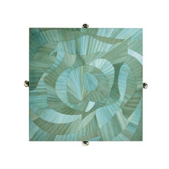 Aqua Mist Square Accent Table