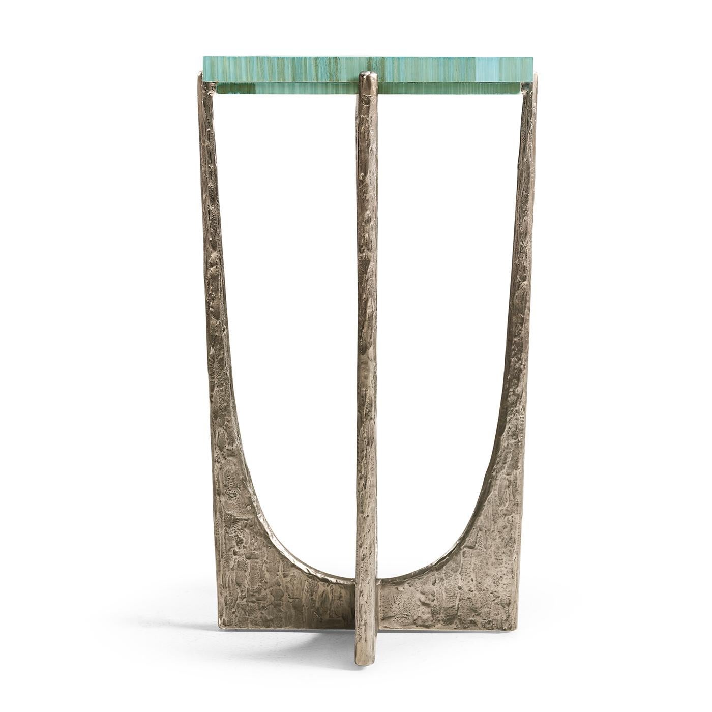Organique Table d'appoint carrée Aqua Mist en vente