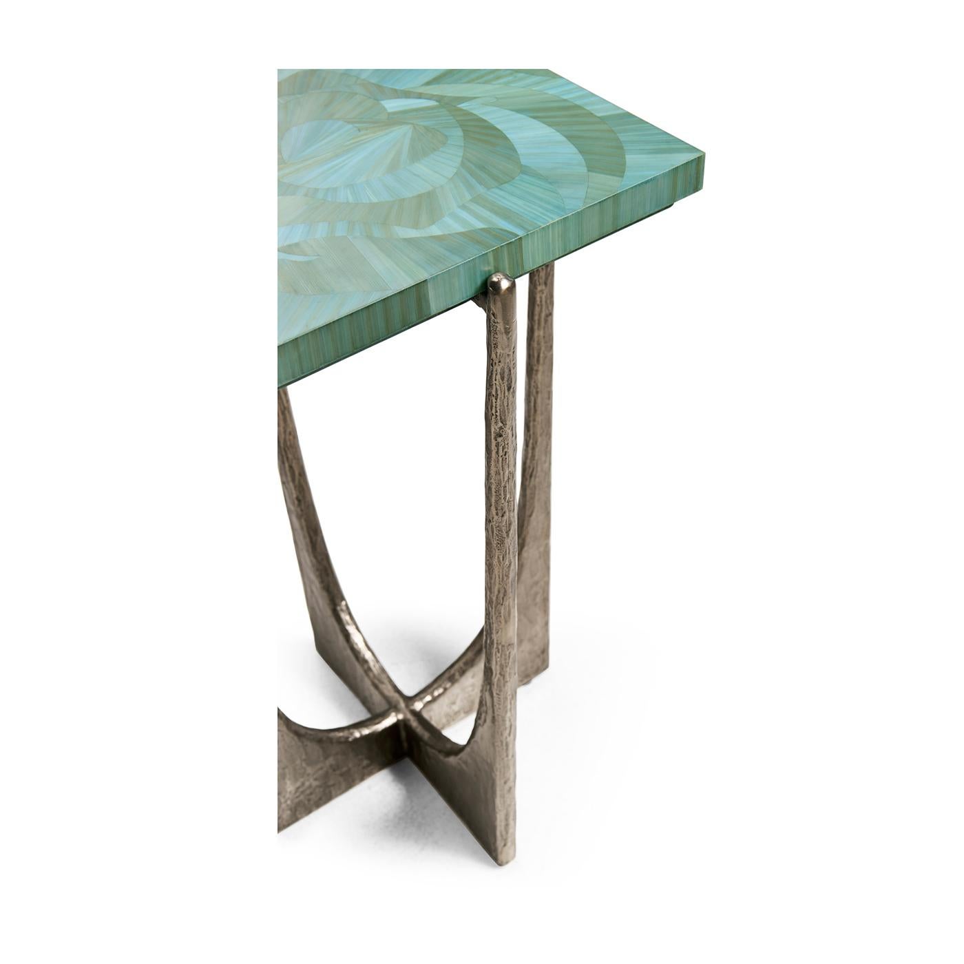 Table d'appoint carrée Aqua Mist en vente 1