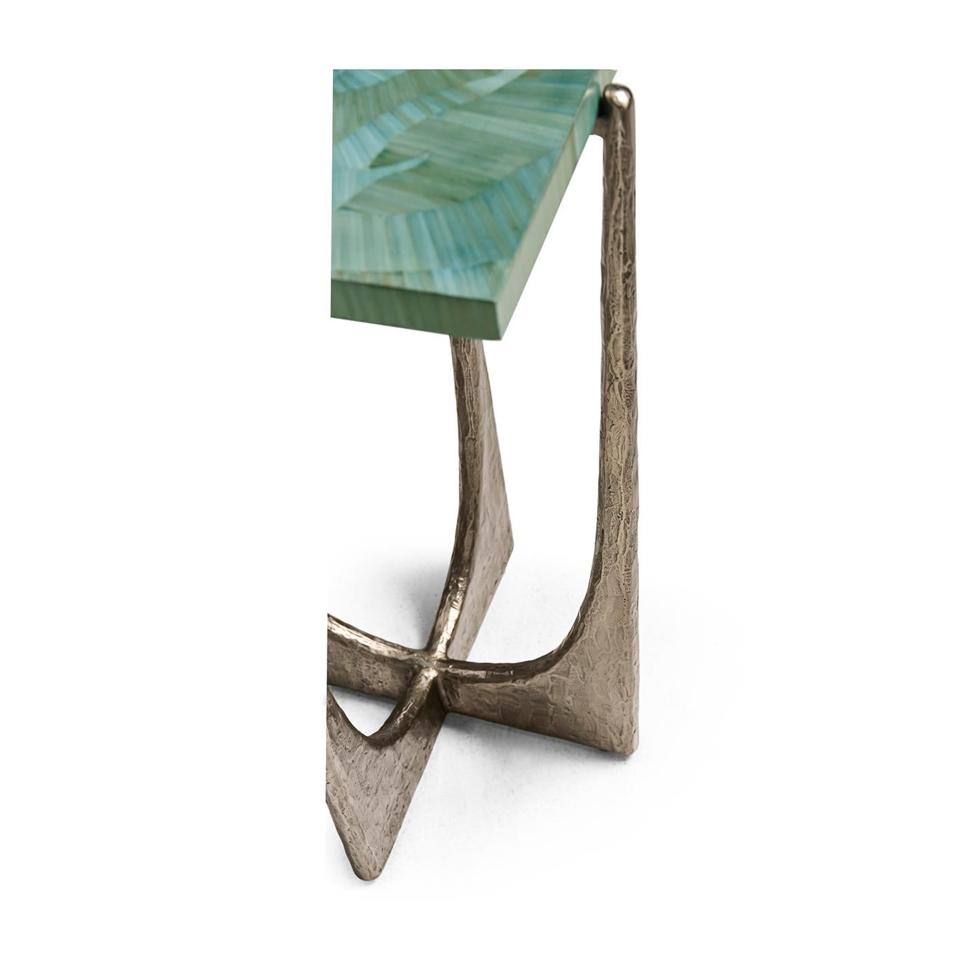 Table d'appoint carrée Aqua Mist en vente 2