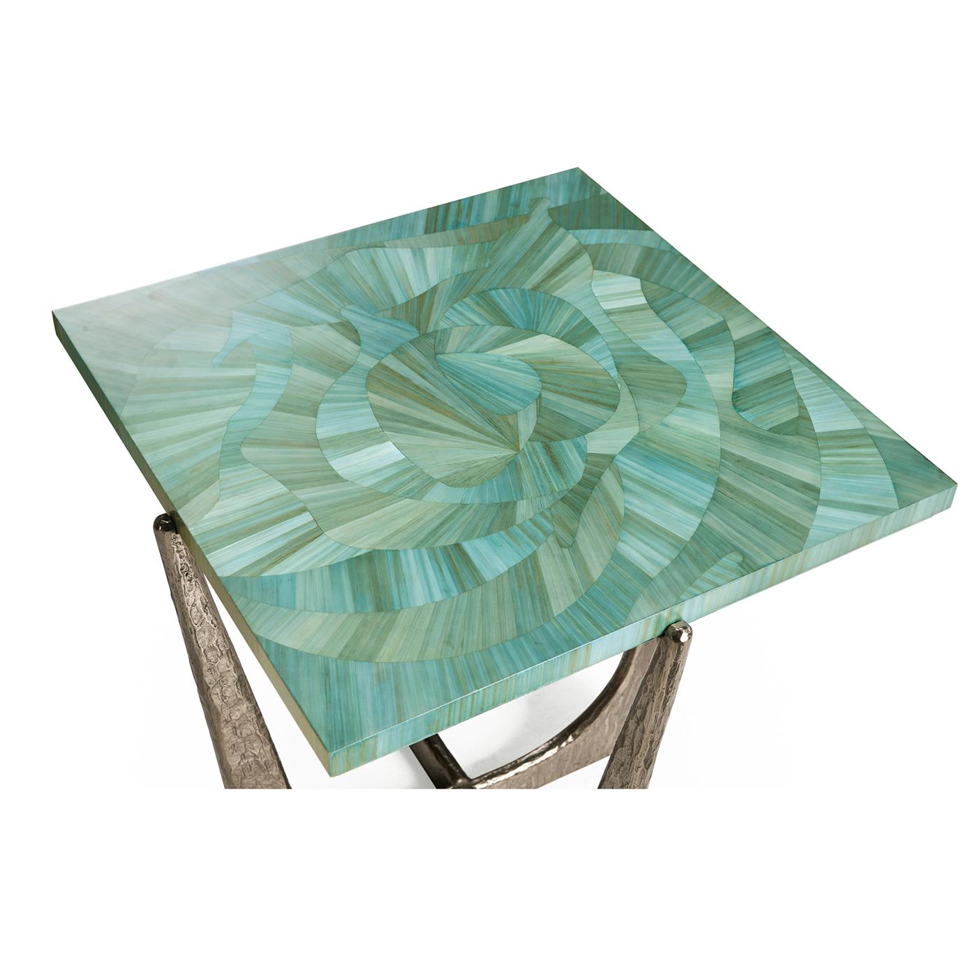 XXIe siècle et contemporain Table d'appoint carrée Aqua Mist en vente