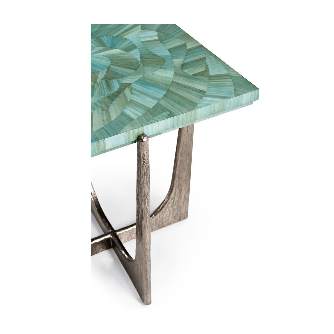 Table d'appoint carrée Aqua Mist en vente 1