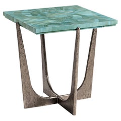 Aqua Mist Square End Table