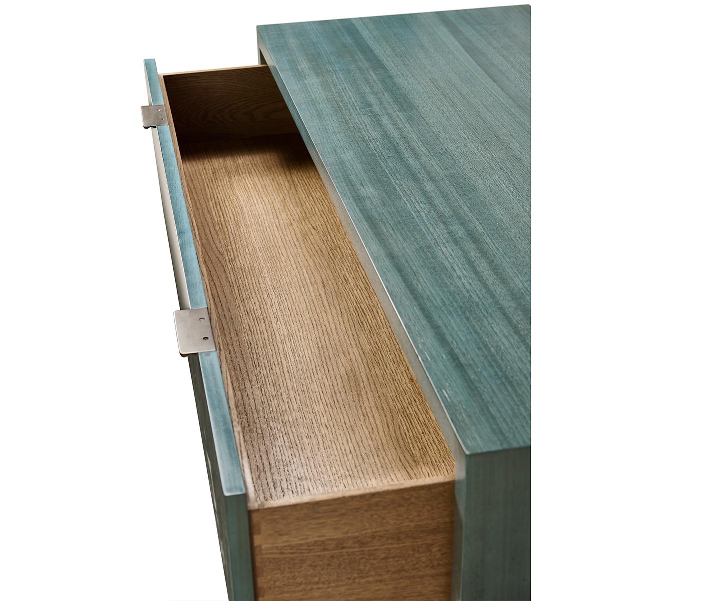 Metallo Cassettiera a tre cassetti Aqua Mist in vendita