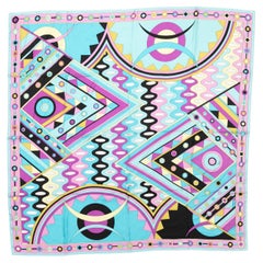 Aqua & Multicolor Emilio Pucci Bedruckter Seidenschal