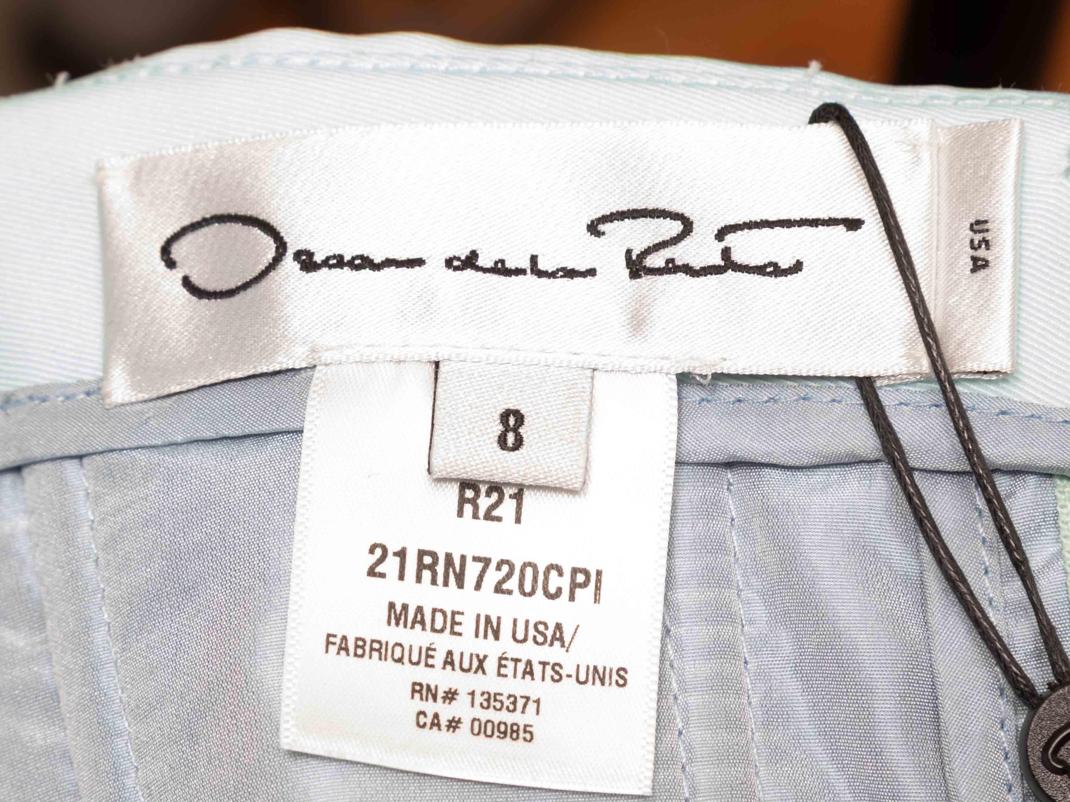 Blusa con estampado de limones Aqua y multicolor Oscar De La Renta Talla US 8 en Bueno estado para la venta en New York, NY