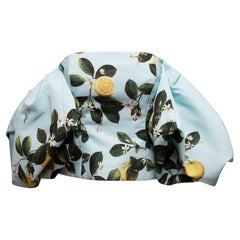 Chemisier à imprimé citron Aqua & Multicolor Oscar De La Renta Taille US 8