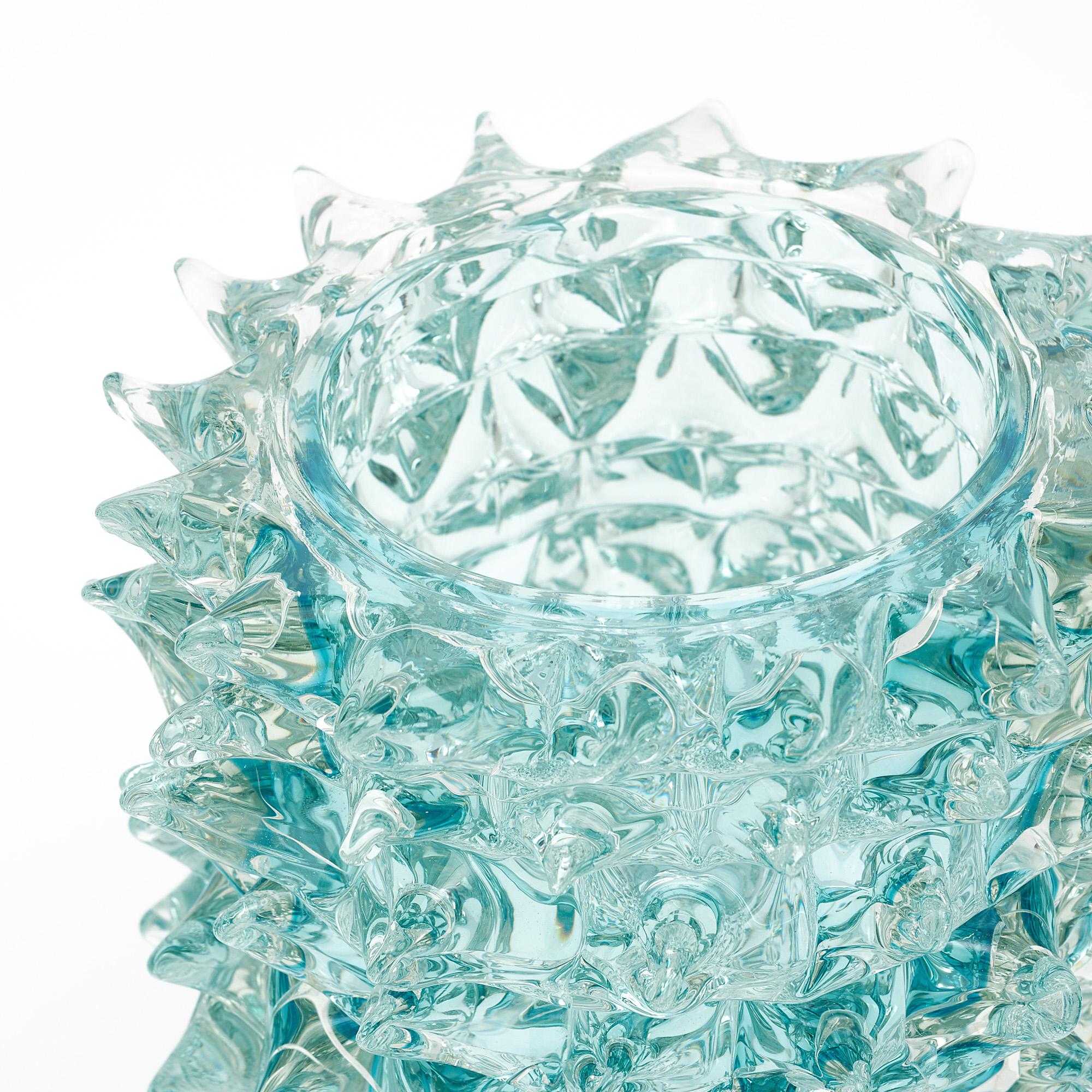 Aqua Murano “Rostrate” Vase In New Condition For Sale In Austin, TX