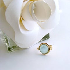 Aqua Napoleonic Bee Intaglio Ring