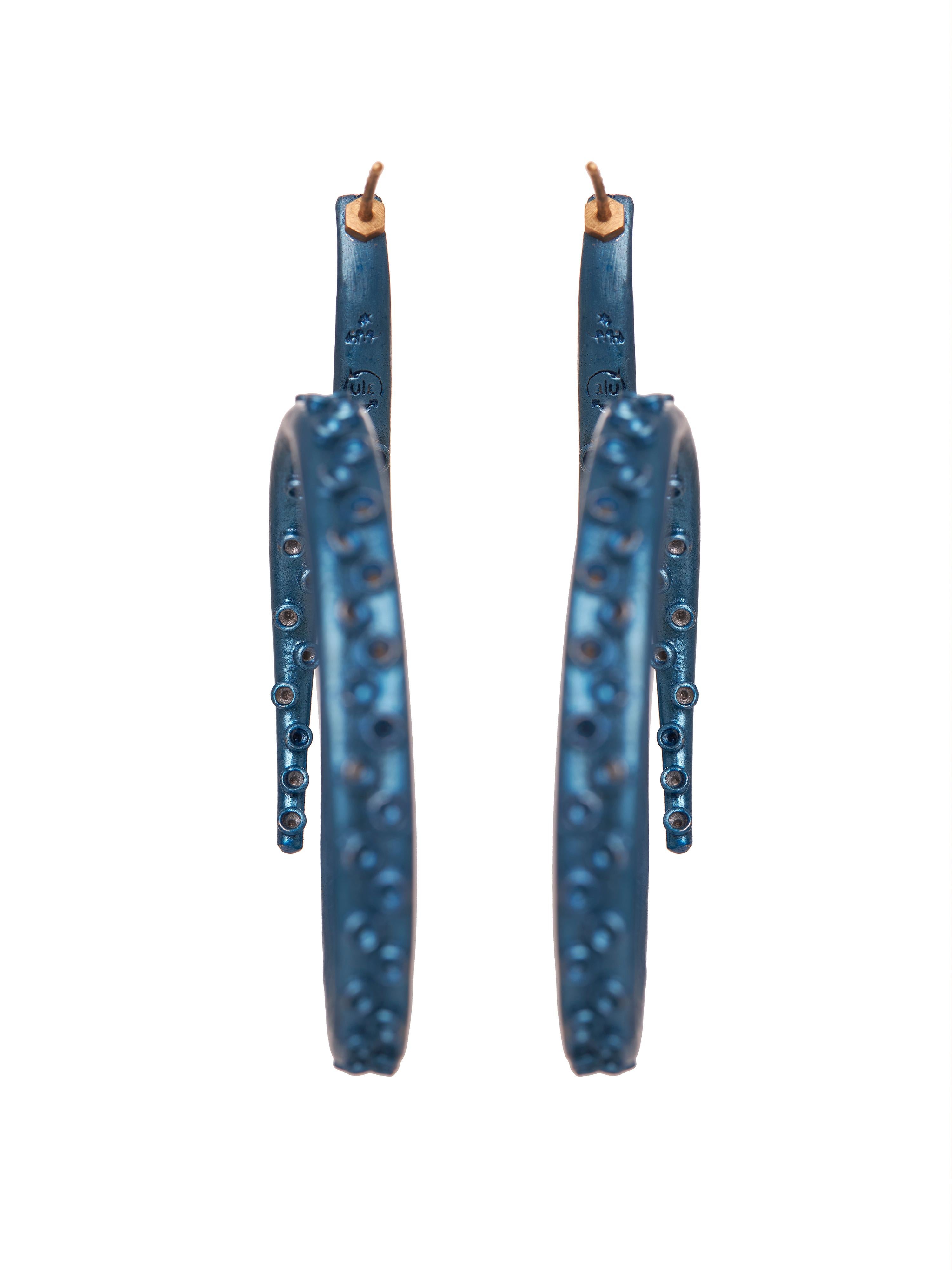 Contemporaneo Orecchini Aqua Octopus in alluminio riciclato, oro 18kt e diamanti in vendita