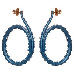 Orecchini Aqua Octopus in alluminio riciclato, oro 18kt e diamanti