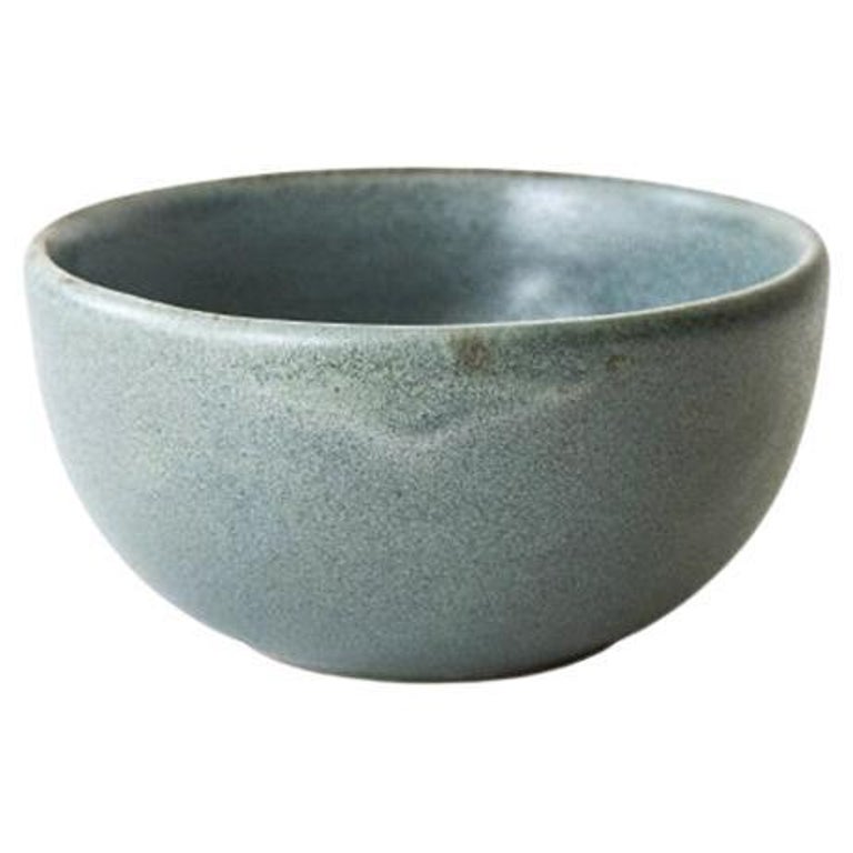 Aqua Organic Modern Handmade Small Soup Bowls, Set of 4 For Sale at 1stDibs