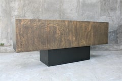 Aqua Sun art sideboard in Acid Etched Brass by Studio Belgali