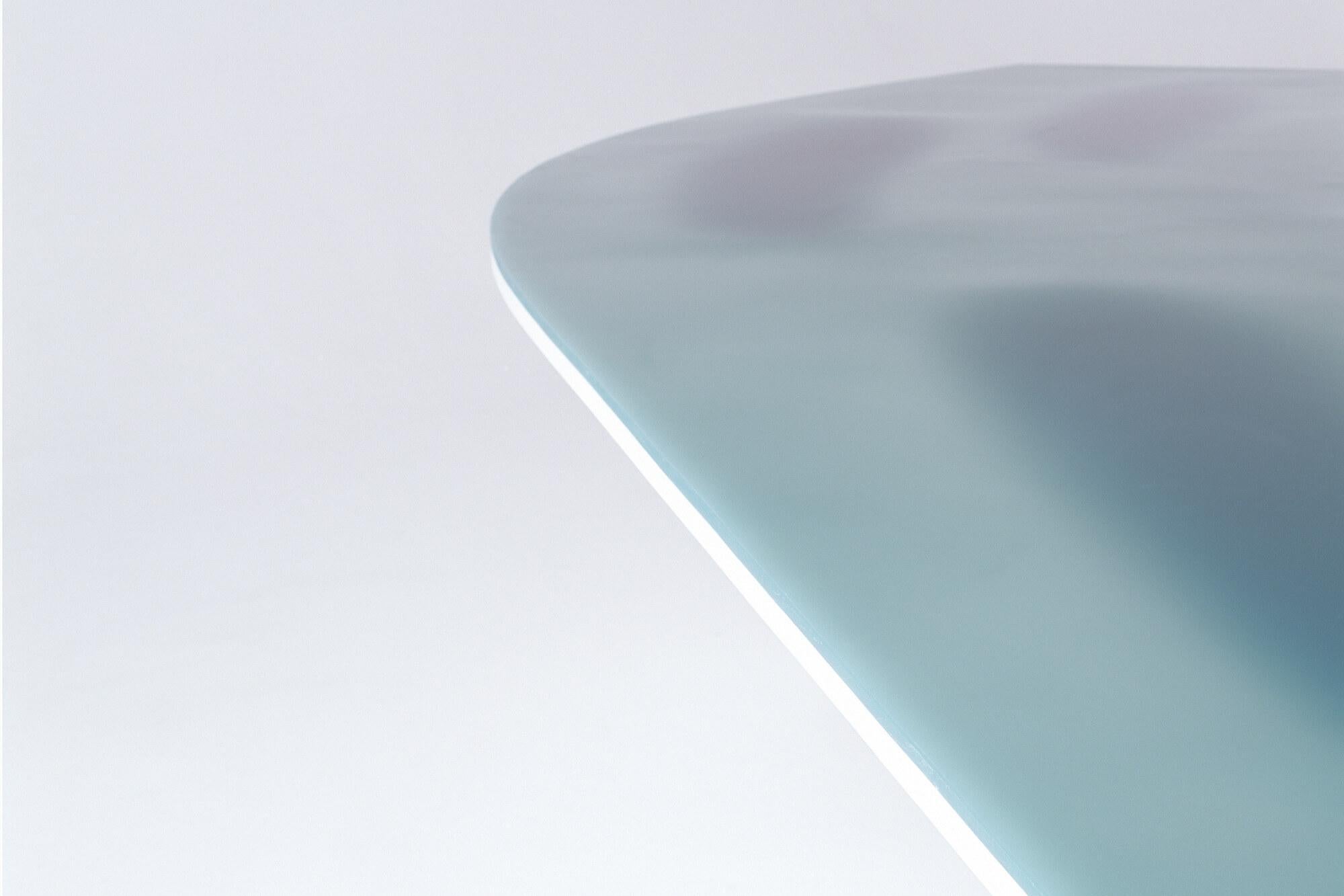 Modern Aqua Table Limited Edition-White with Turquoise Top
