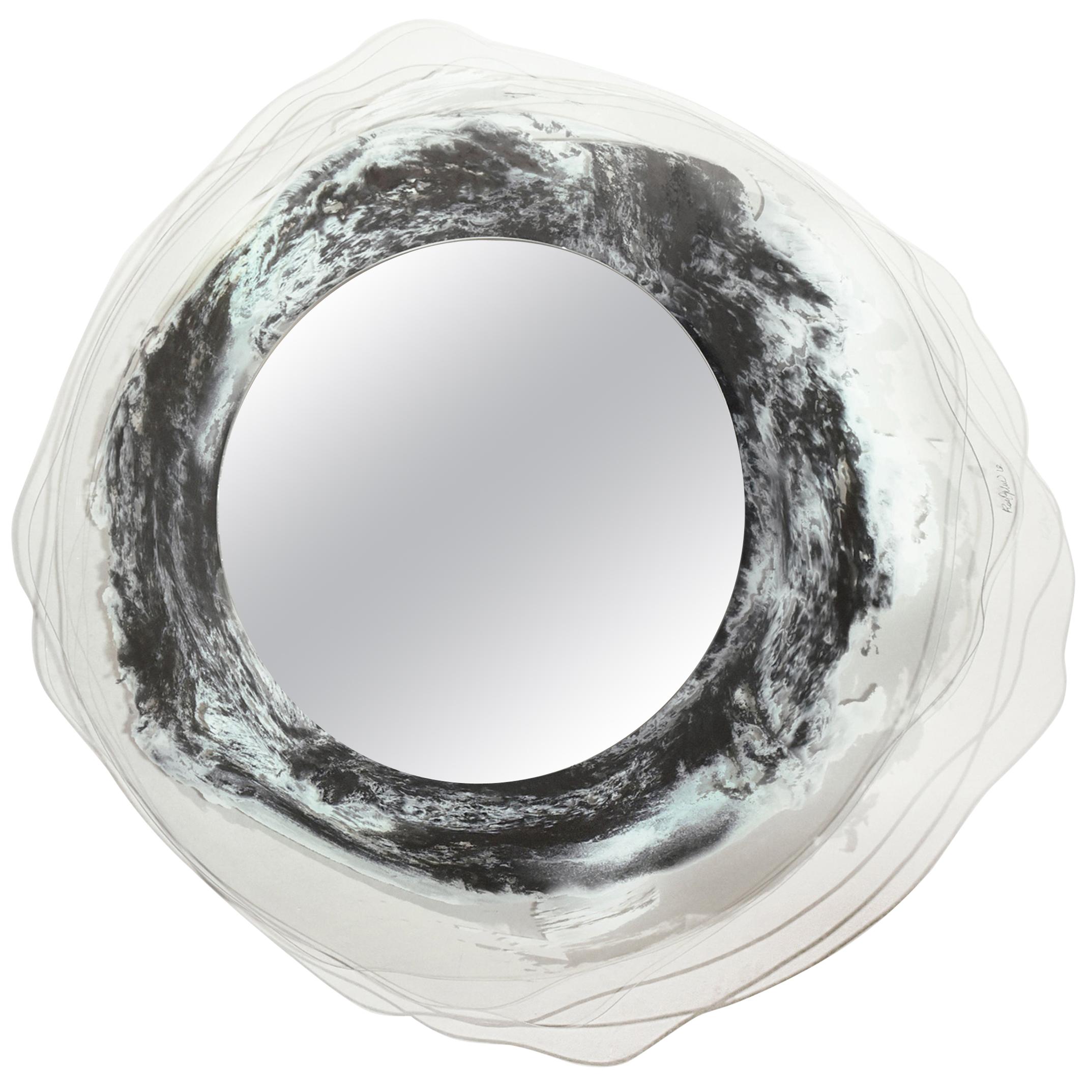 Aquae, Spherical Glass Mirror For Sale