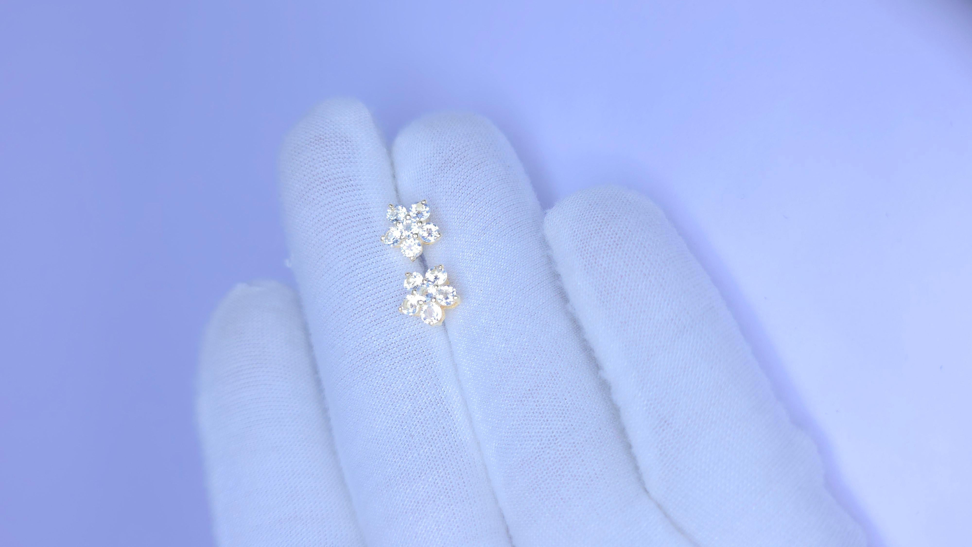 Orecchini a perno Aquamarin in argento 925 In condizioni Nuovo in vendita a Chicago, IL