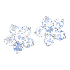 Orecchini a perno Aquamarin in argento 925