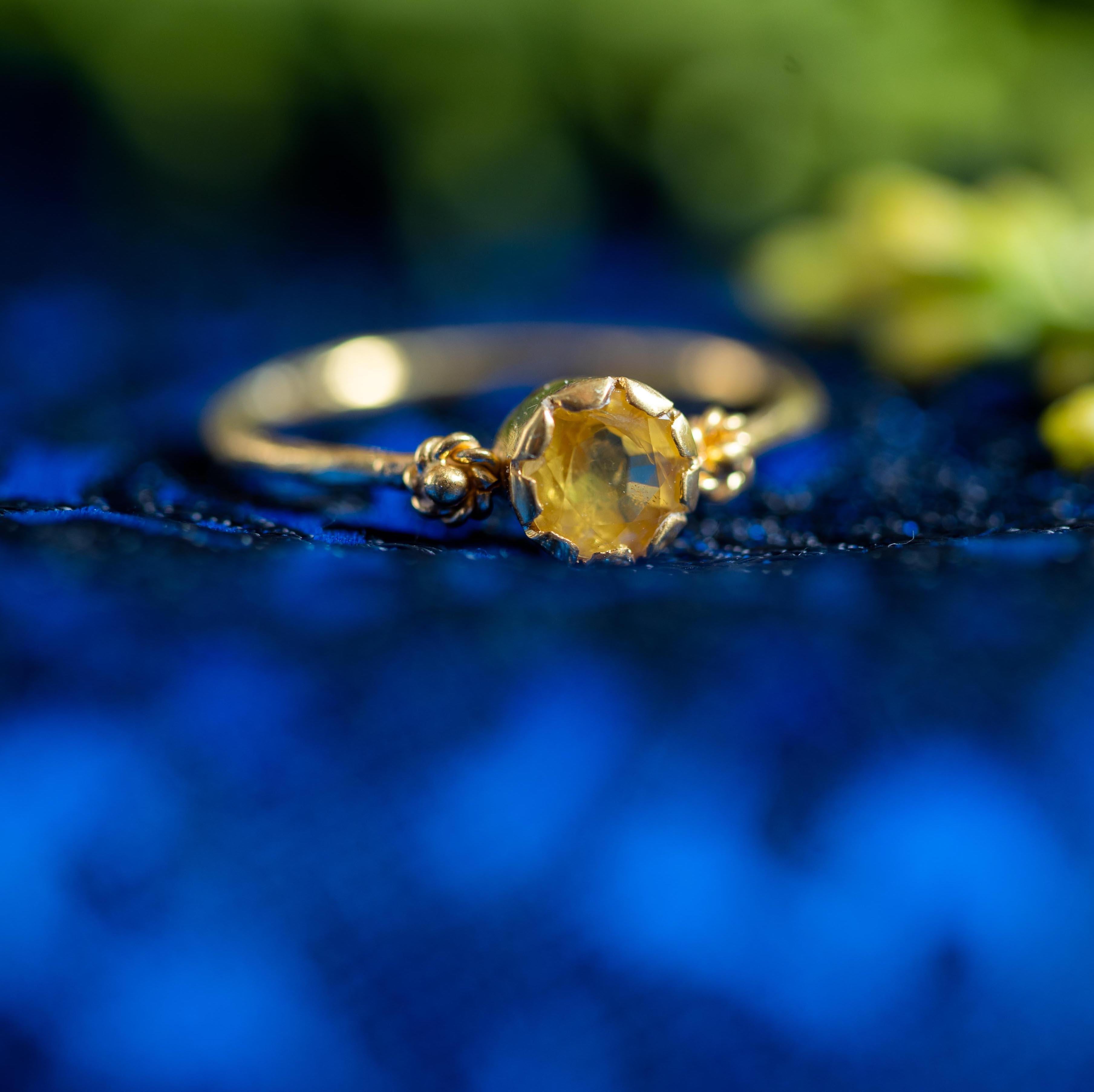 yellow sapphire ring design for female