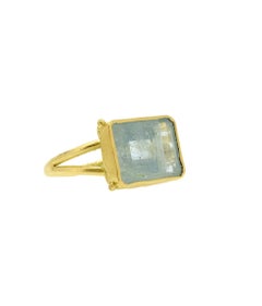 Aquamarine Gold Ring